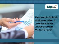 Rheumatoid Arthritis Market to 2020 - A Crowded Market Characterized by Modest Growth