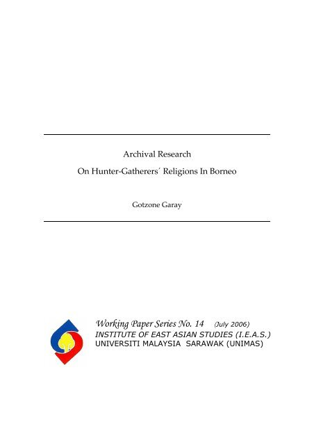 Working Paper Series No. 14 - IEAS' Virtual Home - Universiti ...