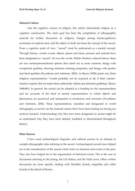 Working Paper Series No. 14 - IEAS' Virtual Home - Universiti ...