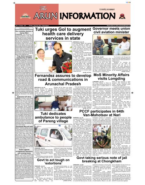 Arunchal Pradesh Aadi Sex - Issue 28 - Arunachalipr.gov.in