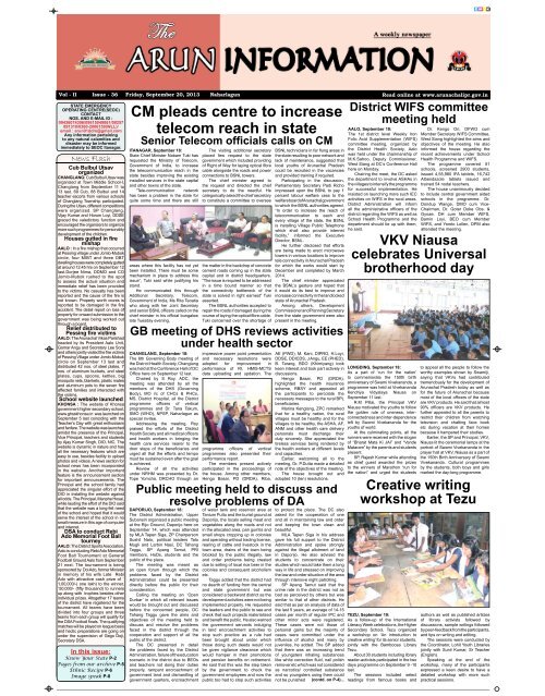 Issue 36 - Arunachalipr.gov.in