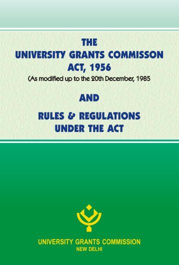 UGC (Act 1956) - College Development Council, Panjab University ...