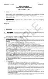 Sample Lease Form - Wyoming State Lands