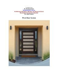 Pivot Door System - Door Hardware Sydney