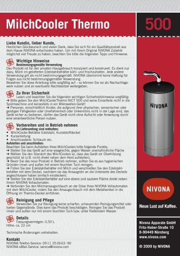 MilchCooler Thermo 500 - Nivona