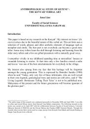 ANTHROPOLOGICAL STUDY OF KETENE' : THE KENYAH ... - FSS