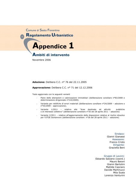 Appendice 1 - Comune di Sesto Fiorentino