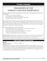 philosophy of the foreign language department - Lemont High School