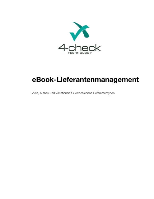 eBook - Lieferantenmanagement