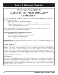 philosophy of the career & technical education department
