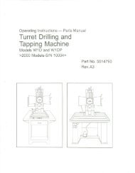 Turret Drilling and Tapping Machine - MIS Group, Inc.