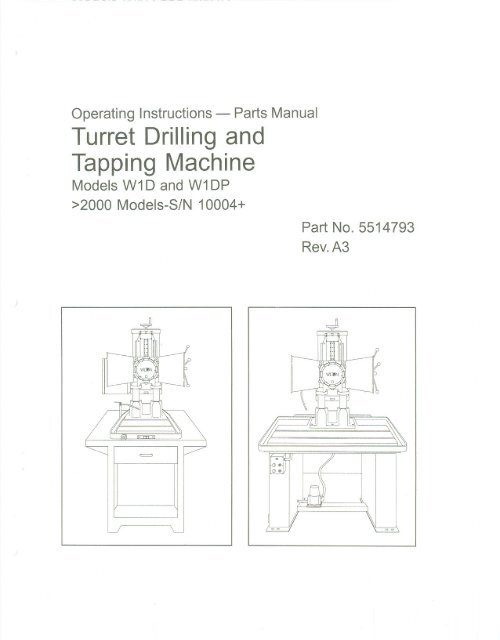 Turret Drilling and Tapping Machine - MIS Group, Inc.