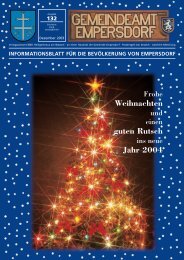 Weihnachten 2003 - Gemeinde Empersdorf