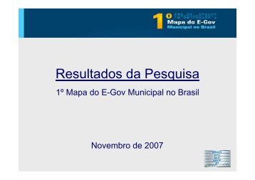 1Â° Mapa do E-Gov Municipal no Brasil - Firjan