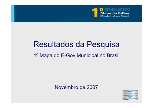 1Â° Mapa do E-Gov Municipal no Brasil - Firjan