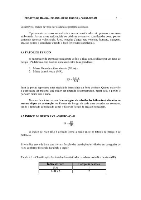 Manual de AnÃ¡lise de Riscos Industriais - Fepam