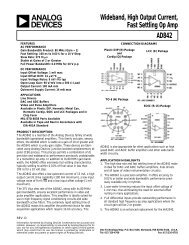 Wideband, High Output Current, Fast Settling Op Amp AD842 - HEP