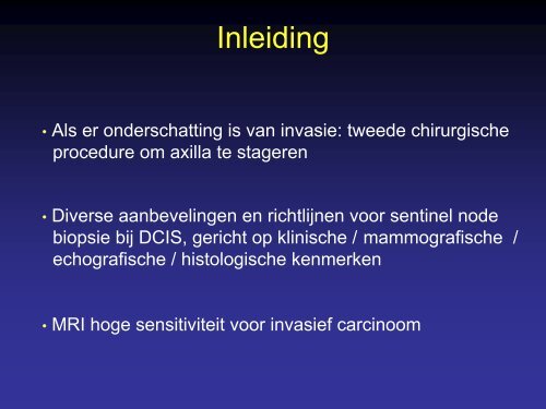 De waarde van MRI bij DCIS - NKI-AVL