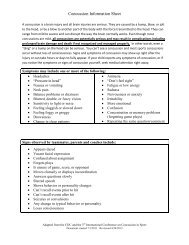IHSA Concussion Information Sheet