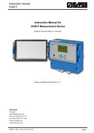 Instruction Manual for OCM F Measurement Device - NIVUS GmbH