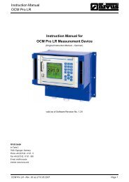 Instruction Manual for OCM Pro LR Measurement ... - NIVUS GmbH