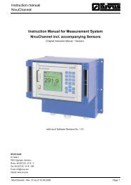 Instruction Manual for Measurement System NivuChannel incl.