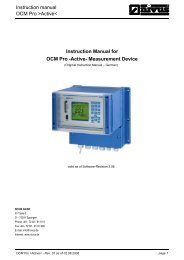 Instruction Manual for OCM Pro -Active ... - NIVUS GmbH