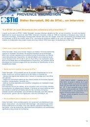 Didier Serradell, DG de STidâ¦ en interview - Provence Promotion