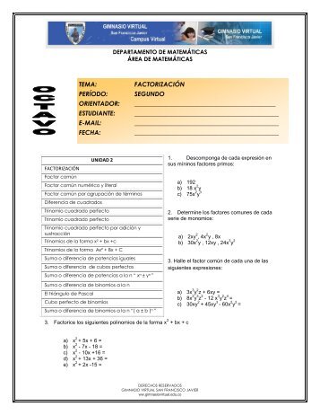 Guía a Desarrollar - Gimnasiovirtual.edu.co