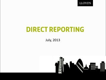 Lloyd's - A first glimpse of the "Direct Reporting Tool" - Acord