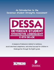 An Introduction to the Devereux Student Strengths ... - Kaplanco.com