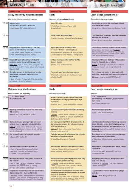 PROGRAMM - Achema