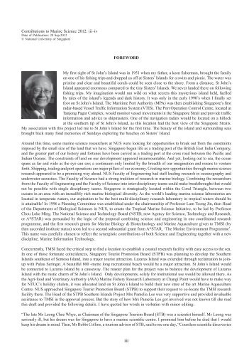 Foreword - The Tropical Marine Science Institute - National ...