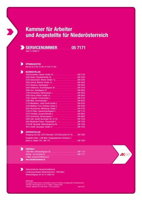 Arbeitslosenversicherung - AK - Niederösterreich - Arbeiterkammer