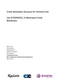 Crash Absorption Structure for Formula Ford Use of ROHACELL in ...