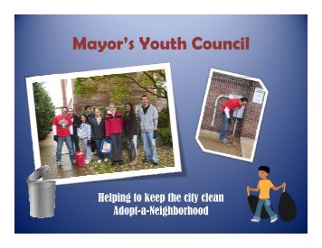 Mayor's Youth Council Mayor s Youth Council - City of Vineland