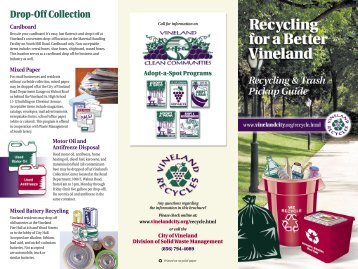 Drop-Off Collection - City of Vineland