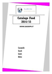 SADIS Srl Pordenone Catalogo Food 2014/15