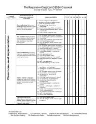 The Responsive Classroom/DESSA Crosswalk ... - Kaplanco.com