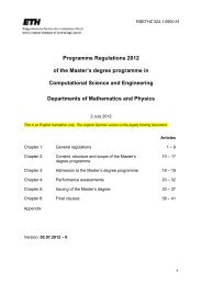 Programme Regulations 2012 of the Master's degree ... - ETH ZÃ¼rich