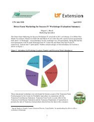 Direct Farm Marketing for Success IV Workshops Evaluation Summary
