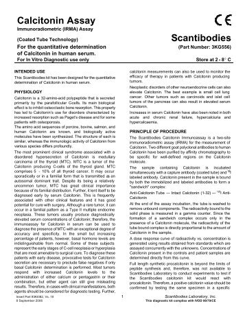 Calcitonin Assay SScantibodies - Scantibodies Laboratory Inc.