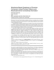 Morpheme-based grapheme to phoneme conversion using phonetic ...