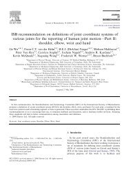 ISB recommendation on definitions of joint coordinate systems of ...