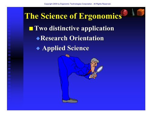 Introduction to Ergonomics - Ergonomic Technologies Corporation