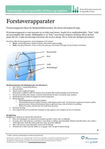 ForstÃ¸verapparater - Nasjonalt kompetansenettverk for legemidler til ...