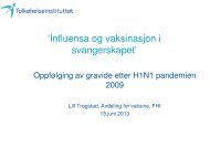 (Microsoft PowerPoint - Pandemisk influensa- oppf\370lging etter ...