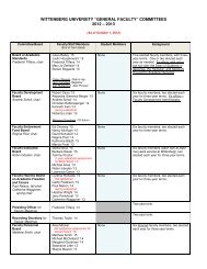 committees 2012 â 2013 - Wittenberg University