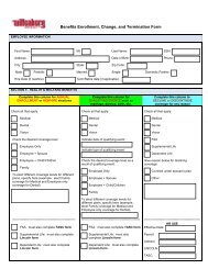 Benefits Enrollment, Change, and Termination Form