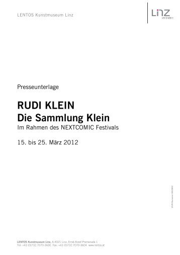 RUDI KLEIN Die Sammlung Klein - Lentos Kunstmuseum Linz